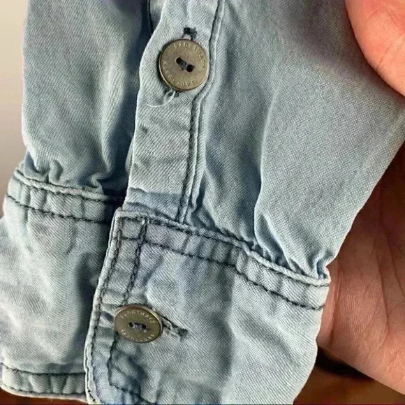 Sanctuary womens dress size XS chambray blue button down with pockets denim - Picture 6 of 10